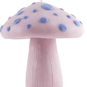 Mushroom Candle (Purple) - Unscented Soy Wax Candle for Mushroom Decor, Cottagecore Decor